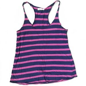 Forever 21 Pink and Blue Striped Tank Top